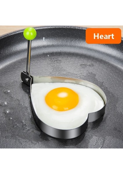 05-1pc 5 Şekiller Paslanmaz Çelik Kızarmış Yumurta Şekillendirici Omlet Yumurta Kalıp Dıy Kahvaltı Yumurta Gözleme Halkası Mutfak Aracı Pişirme Malzemeleri Alet (Yurt Dışından)