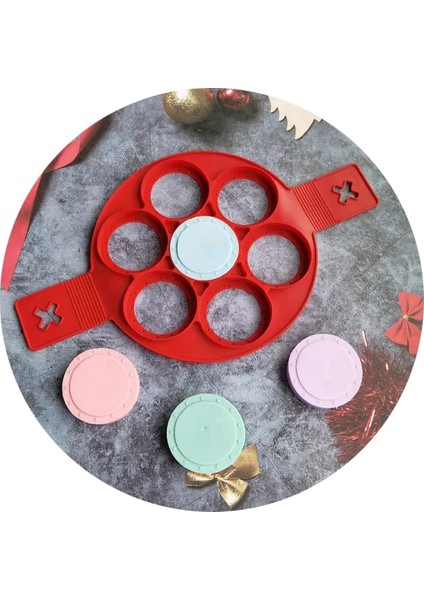 1 Adet Silikon Yapışmaz Fantastik Yedi Delikli Yumurta Gözleme Yapımcısı Halka Mutfak Pişirme Omlet Kalıpları Flip Ocak Yumurta Halkası Kalıp (Yurt Dışından) indirimleri