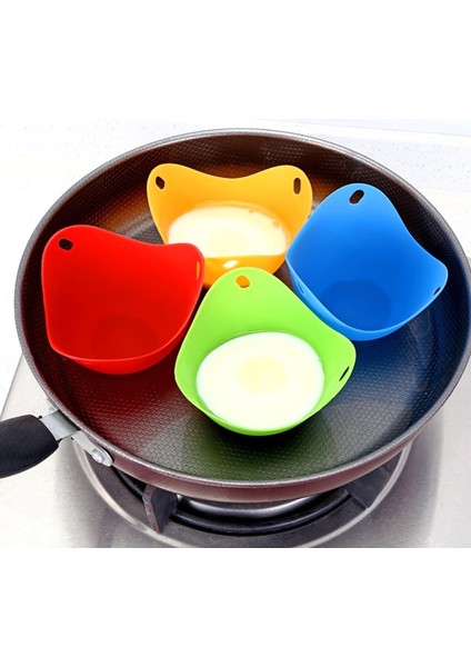 Mavi 2 Adet/paket Tencere Kalıp Poşe Yumurta Çapı 9 cm Yumurta Araçları Yumurta Kaçak Avcı Mutfak Fincan Silikon Haşlanmış Pişirme Aşçı Kaçak Avcı (Yurt Dışından)