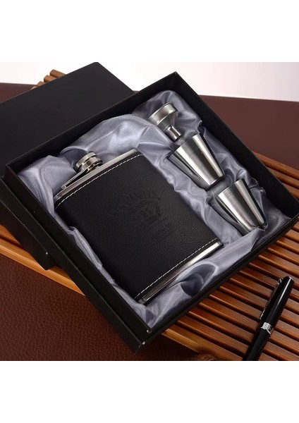 8oz Flask Huni 7oz 8oz Cep Cep Şişesi Pu Deri Kaplı Küçük Paslanmaz Çelik Şarap Pot Alkol Taşınabilir Viski Flagon Erkekler Hediye (Yurt Dışından)