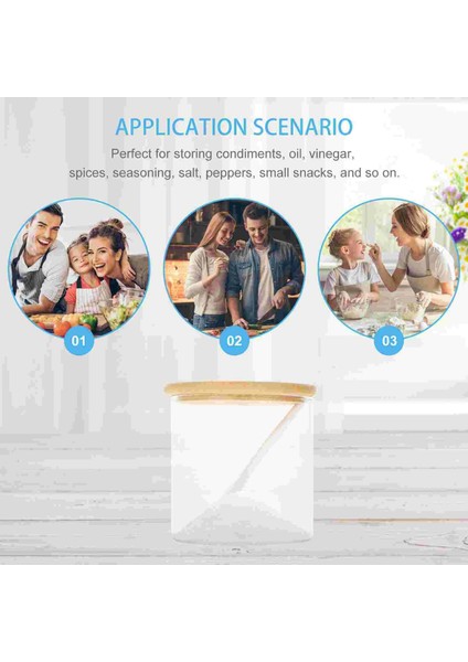 Gösterildiği Gibi Cam Kavanoz Baharat Kutusu Kavanoz Çeşni Kavanoz Kaşık Kapak Seti (Yurt Dışından) fırsatları