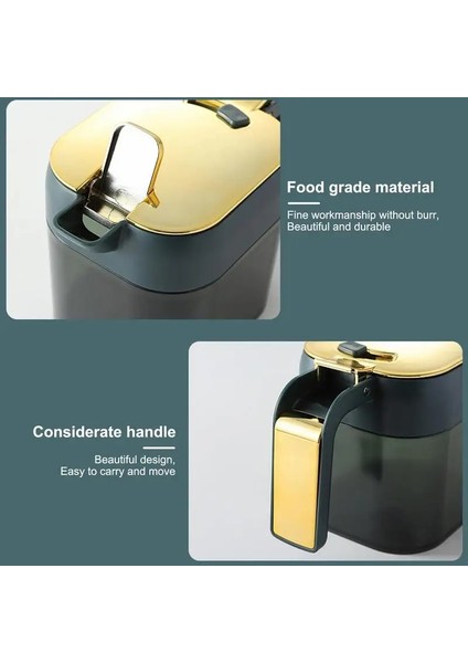 Altın Baharat Kutusu Konteyner Kavanoz Tuz Biber Baharat Organizatör Domates Salatası Ketçap Şişesi Mutfak Malzemeleri Depolama Seti Baharat Öğle Yemeği Kutusu (Yurt Dışından) indirimleri