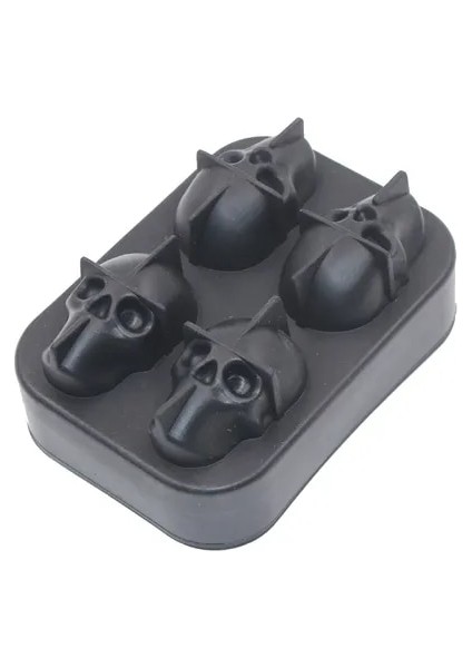 Bir 3D Kafatası Buz Küpü Tepsi Silikon Kalıp Dıy Buz Topu Kalıp Viski Şarap Kokteyl Buz Küpü Makinesi Çikolata Pasta Kalıp (Yurt Dışından)