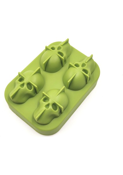 Bir 3D Kafatası Buz Küpü Tepsi Silikon Kalıp Dıy Buz Topu Kalıp Viski Şarap Kokteyl Buz Küpü Makinesi Çikolata Pasta Kalıp (Yurt Dışından) fırsatları