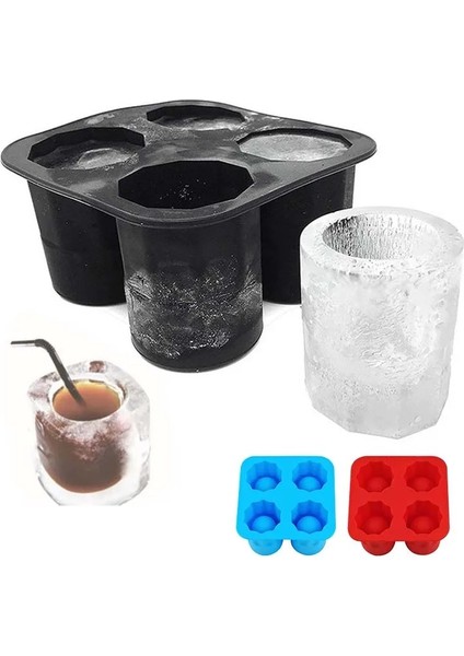 Sadece 1 Klip 4 Izgaralar Buz Küpü Tepsi Kalıp Yaratıcı Dıy Silikon Buz Kalıp Shot Bardakları Buz Kupası Makinesi Yenilik Yaz Içme Buz Makig Araçları (Yurt Dışından) fiyatları