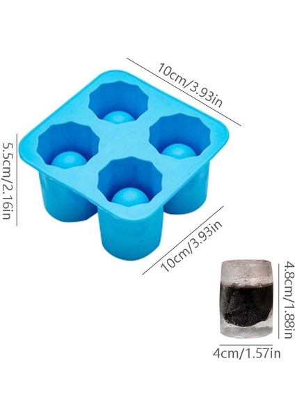 Sadece 1 Klip 4 Izgaralar Buz Küpü Tepsi Kalıp Yaratıcı Dıy Silikon Buz Kalıp Shot Bardakları Buz Kupası Makinesi Yenilik Yaz Içme Buz Makig Araçları (Yurt Dışından) modelleri