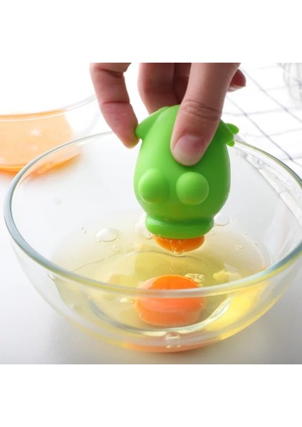Yeşil Silikon Yumurta Ayırıcı Kılavuzu Mutfak Gereçleri (Yurt Dışından)