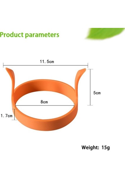 Turuncu Pratik Yapışmaz Gözleme Halkası Kalıp Güvenlik ve Sağlık Pişirme Diy Araçları Dayanıklı Çok Fonksiyonlu Isıya Dayanıklı Pişirme Kalıbı (Yurt Dışından)