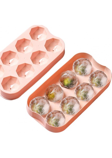 Pembe Yuvarlak Buz Tepsisi 2 Renk Buz Topu Makinesi Hafif Hızlı Bırakma Faydalı Viski Kokteyl Buz Küpü Formu (Yurt Dışından) modelleri
