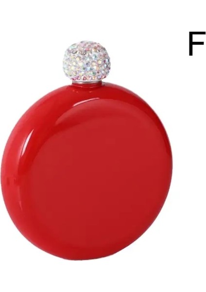 F Likör Cep Şişesi Bayan Taşınabilir Şarap Sürahisi Paslanmaz Çelik Alkol Şişesi Yaratıcı Kristal Kapaklı Drinkware Şişe Yenilik Cep Şişesi (Yurt Dışından)