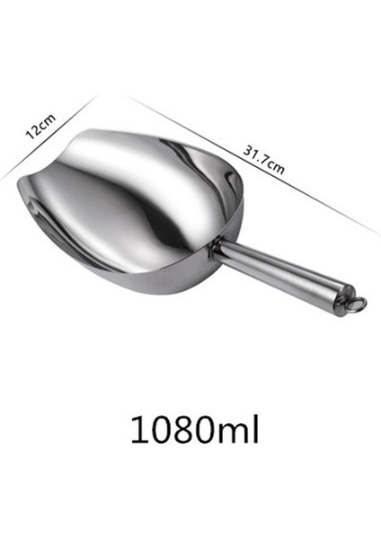 31.7 cm Barbekü Buz Şekeri Un Buz Kepçe Kürek Düğün Bar Parti Ev Mutfak Aracı Paslanmaz Çelik Buz Kazıyıcı Gıda Büfe Şeker Çubuğu Aracı (Yurt Dışından)