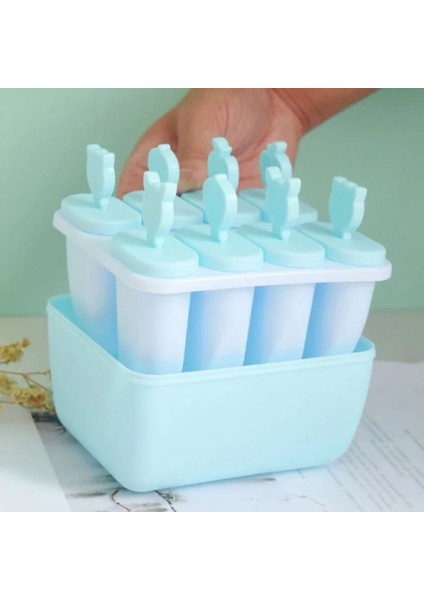 B Mavi 8 Izgara Yeni Sevimli 6/8 Hücre Dondurma Kalıp Buz Şekli Tatlı Buzlu Şeker Kalıp Dondurucu Meyve Silikon Çikolata Kalıp Buz Küpü Yapımcısı Tepsi (Yurt Dışından) fırsatları
