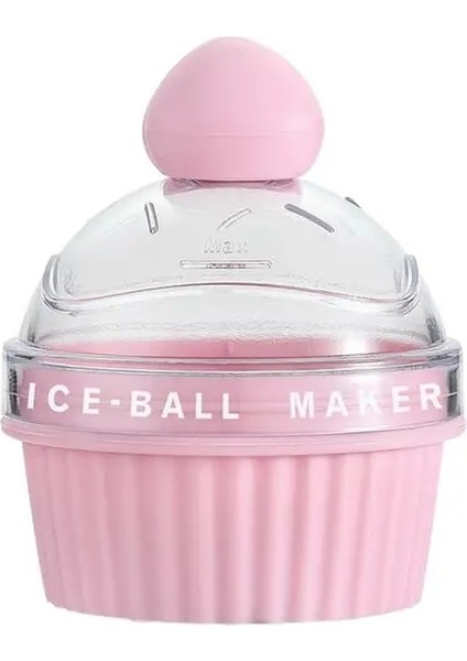 Pembe 6.8cm Yuvarlak Top Buz Küpü Kalıp Dıy Dondurma Yapma Makinesi Plastik Buz Kalıbı Viski Buz Kalıbı Bar Aracı Mutfak Gadget Aksesuarları (Yurt Dışından)