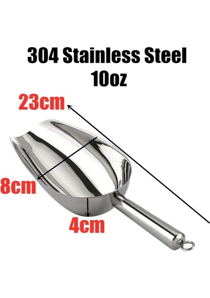 Paslanmaz Çelik 10OZ 5OZ/12OZ/24OZ Alüminyum Bar Buz Kepçesi Kuru Çöp Kutusu Kuru Mallar Şeker Baharat Küreği (Yurt Dışından)
