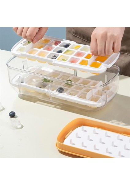 2 Ice Cube Tepsi Seti Yeni Silikon Buz Kalıbı ve Saklama Kutusu 2'si 1 Arada Ice Cube Tepsi Yapımı Kalıp Kutusu Maker Bar Mutfak Aksesuarları Mutfak Eşyaları Ev Aletleri (Yurt Dışından) fırsatları
