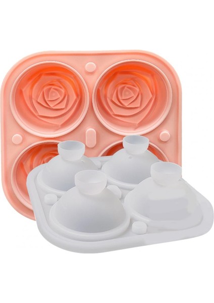 F Buz Topu Makinesi Bpa Içermeyen Hafif Buz Küpü Kalıp 4 Delikli Esnek Buz Topu Tepsisi Kapaklı Buz Küpü Yapma Aracı (Yurt Dışından) modelleri