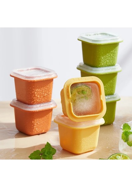 Mix Renkler 6 Adet Bağımsız Buz Küpleri Büyük Buz Tepsisi Kalıp Silikon Ev Depolama Kapaklı Buz Kutusu Yapma Mutfak Aksesuarları [1 Kutu 6] (Yurt Dışından) modelleri