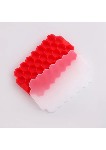 Kırmızı Yaratıcı Petek Buz Küpü Makinesi Yeniden Kullanılabilir Tepsiler Silikon Buz Küpü Kalıp Çıkarılabilir 37 Izgara Buz Kutusu Kapaklı Ücretsiz Buz Kalıbı (Yurt Dışından) fiyatları
