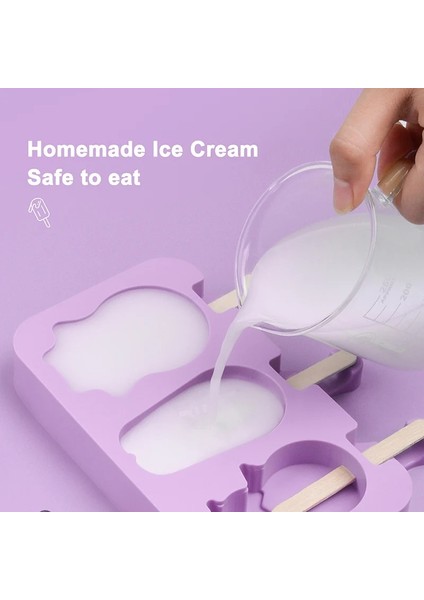 Diamend Kalp Sılıkolove Sağlıklı Silikon Dondurma Kalıbı Kolay Popsicle Kalıp Yeniden Kullanılabilir Dondurma Çubuğu Pop Kalıpları Dıy Yapımı Için Yaz Sık Kullanılanlar (Yurt Dışından)