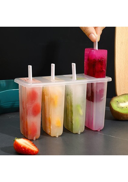 1 Adet Dondurma Kalıbı Dondurma Kalıbı 4 Buz Popsicle Kalıp Seti ve Dıy Tahta Çubuklar Dondurma Kaşığı El Sanatları Tek Kullanımlık Kepçe Tatlı Kaşıkları (Yurt Dışından) fiyatları