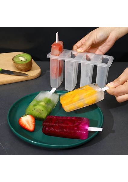 1 Adet Dondurma Kalıbı Dondurma Kalıbı 4 Buz Popsicle Kalıp Seti ve Dıy Tahta Çubuklar Dondurma Kaşığı El Sanatları Tek Kullanımlık Kepçe Tatlı Kaşıkları (Yurt Dışından) modelleri