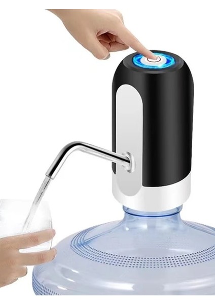 Siyah Yeni Su Şişesi Pompası Şarj Edilebilir USB Otomatik Elektrikli Su Sebili Pompa Şişe Su Pompası Otomatik Anahtar Içme Sebili (Yurt Dışından)