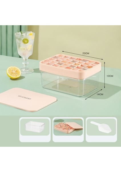 1 Ice Cube Tepsi Seti Yeni Silikon Buz Kalıbı ve Saklama Kutusu 2'si 1 Arada Ice Cube Tepsi Yapımı Kalıp Kutusu Maker Bar Mutfak Aksesuarları Mutfak Eşyaları Ev Aletleri (Yurt Dışından)