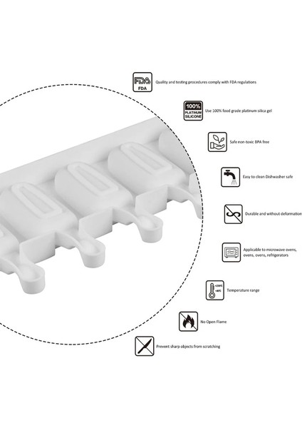 50 Adet Sticks 4/8 Delik Dondurma Silikon Kalıp Tatlı Dondurucu Meyve Dondurma Makinesi Kalıp Dıy Ev Yapımı Dondurma Kalıp Sopa (Yurt Dışından) indirimleri
