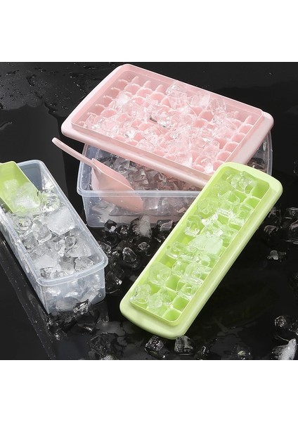 Mavi Set 33 Izgaralar Pres Tipi Buz Küpü Makinesi Buz Kutusu Buz Kalıbı Çift Katmanlı Yaratıcı Buz Saklama Kutusu Hızlı Buz Makinesi Kapaklı Dondurucu Için Buz Tepsileri (Yurt Dışından) modelleri