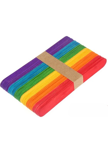 Çok Renkli 11.5x1 cm 50 Adet Renkli El Sanatları 50 Adet Dıy Tahta Çubuklar Buzlu Şeker Dondurma Çubukları Sanat Yaratıcı Eğitici Oyuncaklar Çocuklar Çocuklar Için Bebek (Yurt Dışından) indirimleri
