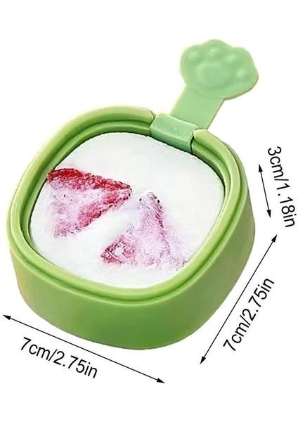 Nane Yeşil Dondurma Kalıbı Taşınabilir Popsicle Yapımcısı Kolay Bırakılan Dondurma Kabı Dondurulmuş Buz Popsicle Yapımcısı Meyve Pudingleri Popsicle Kalıbı (Yurt Dışından)
