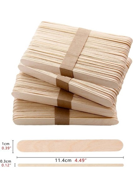 100 Dondurma Çubukları 50/100 Adet Dondurma Çubukları Doğal Ahşap Dondurma Çubukları 11.4 cm Uzunluk Ahşap El Sanatları Dondurma Çubukları Popsicl Accesorios (Yurt Dışından)