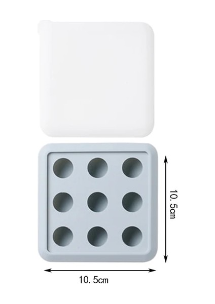Mavi 2.4 cm 9 Delik Ev Yapımı Mini Buz Hokeyi Kalıbı Ev Mutfak Eşyaları Kapaklı Çikolata Inci Akış Kalp Dolum Kalıp Topu Kalıp Çikolata Kalıp (Yurt Dışından)