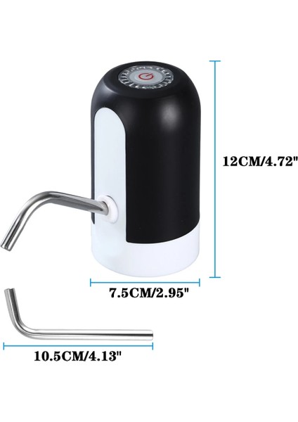 Siyah Su Şişesi Pompası USB Şarj Otomatik Elektrikli Su Sebili Pompası Şişe Su Pompası Otomatik Anahtar Içme Sebili (Yurt Dışından)