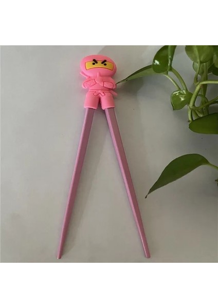 Pembe 1 Çift Sevimli Çizgi Film Yemek Çubukları Öğrenme ve Eğitim Yemek Çubukları Birçok Çizgi Film Karakteri Çocuklar Çinli Çocuk Yemek Çubukları Öğrenen (Yurt Dışından)