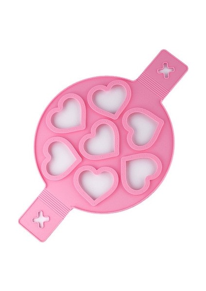 Pembe Kalp Yedi Delikli Omlet Yapışmaz Yumurta Gözleme Halkası Kalıp Makinesi Gıda Sınıfı Silikon Mutfak Aletleri Yıldız Kalp Şeklinde Pişirme Aletleri (Yurt Dışından)