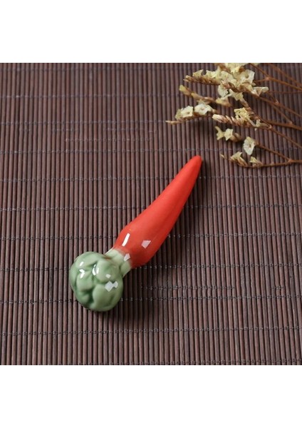 07 Japon Tarzı Çubuk Tutucu Seramik Çubuklarını Dinlenme Sebze Meyve Şekli Çatal Raf Mutfak Sofra Yemek Masası Dekor (Yurt Dışından)