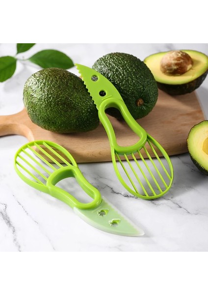Yeşil 3 In 1 Avokado Dilimleme Tart Bpa Ücretsiz Tereyağı Meyve Soyucu Kesici Hamuru Ayırıcı Plastik Bıçak Mutfak Aksesuarları Araçları Alet (Yurt Dışından) modelleri