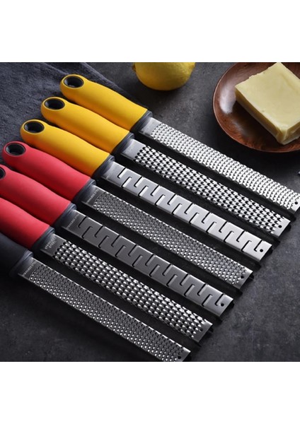 Sarı Rende-01 Peynir ve Tereyağı Rendesi Çok Fonksiyonlu Dilimleyici Soyma Makinesi Sıyırıcı Narenciye, Limon, Zencefil, Meyve ve Sebzeler Için Rende (Yurt Dışından)