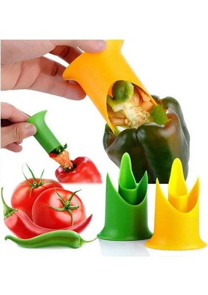 Bir Biber Biber Çan Jalapeno Tart Tohum Sökücü Ev Mutfak Eşyası Meyve Soyucu Biber Kesici ve Tart Dilimleme Frui (Yurt Dışından) modelleri