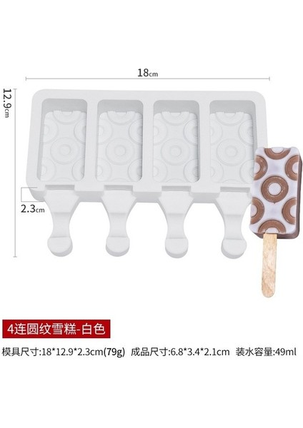 Tip-D 2022 Gıda Sınıfı Silikon Dondurma Kalıp Buz Pop Küp Popsicle Kalıp Sopalarla Tatlı Dıy Magnum Kek Kalıbı Dondurma Makinesi (Yurt Dışından)