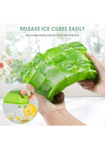 Mor 15 Izgara Silikon Buz Küpü Kalıp Büyük Buz Tepsisi Kalıp Kapaksız Kare Buz Yapım Makinesi Dondurma Kalıp Dayanıklı Yaz Dondurma Araçları (Yurt Dışından) fırsatları