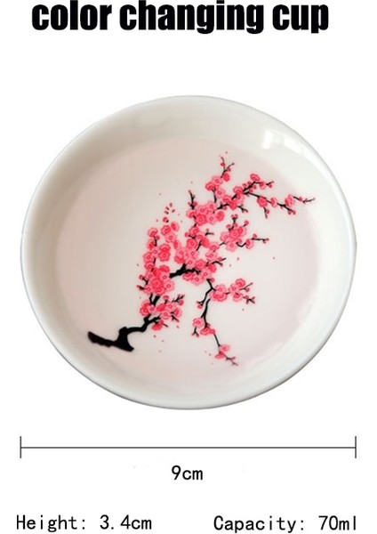 Sıcak Değişim Ph Japon Sihirli Sakura Fincan Soğuk Sıcaklık Renk Değiştiren Çiçek Ekran Sake Fincan Seramik Kung Fu Çay Bardağı Çay Kase Sakura Fincan (Yurt Dışından) fiyatları