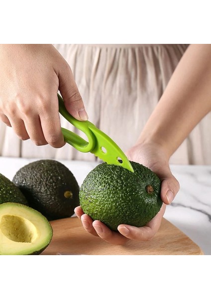 Yeşil 3 In 1 Avokado Dilimleme Tart Bpa Ücretsiz Tereyağı Meyve Soyucu Kesici Hamuru Ayırıcı Plastik Bıçak Mutfak Aksesuarları Araçları Alet (Yurt Dışından) indirimleri