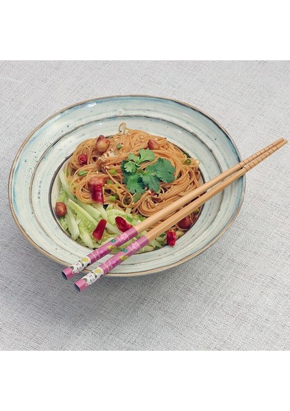 5 Çift 5 Çift Set Yeniden Kullanılabilir El Yapımı Bambu Japon Doğal Ahşap Çubuklarını Suşi Gıda Kedi Çiçek Çok Renkli Ahşap Çubuklarını (Yurt Dışından)
