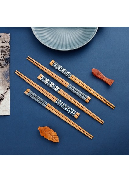 1--5 Çift Kullanımlık 5 Çift Set El Yapımı Çubuk Bambu Japon Doğal Ahşap Çubuklarını Suşi Gıda Tumbler Çiçek Ahşap Çubuklarını Yenı (Yurt Dışından)