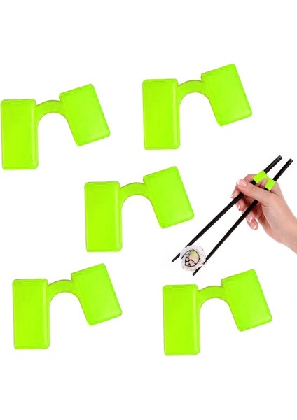 Yeşil 5 Adet Urijk Plastik Yemek Çubukları Klip Çubuklarını Yardım Eğitim Kapakları Çubuk Tutucular Çubuk Kelepçeleri Suşi Çubuklarını Mutfak Aletleri (Yurt Dışından) fiyatları