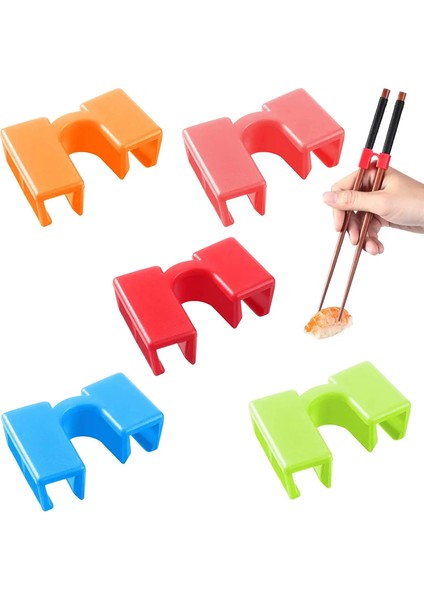 Blue-5pcs 5pcs Yeniden Kullanılabilir Çubuk Yardımcıları Eğitim Çin Çubuklarını Eğitmen Tutucu Bağlayıcı Küçük Kolay Kullanım Çubuk Yardımcı (Yurt Dışından)