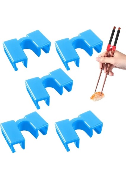 Blue-5pcs 5pcs Yeniden Kullanılabilir Çubuk Yardımcıları Eğitim Çin Çubuklarını Eğitmen Tutucu Bağlayıcı Küçük Kolay Kullanım Çubuk Yardımcı (Yurt Dışından) fiyatları