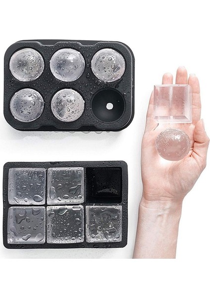 Kare B L 2 Set Silikon Buz Topu Blok Küp Kalıp Makinesi Tepsisi Viski Büyük Küre Kare Bpa Ücretsiz Yaz Gadget (Yurt Dışından) fiyatları